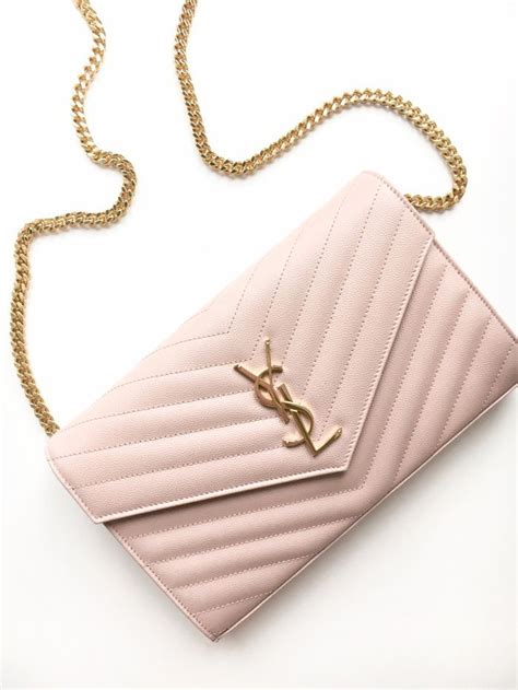 ysl chain wallet pale pink|best wallet on chain women.